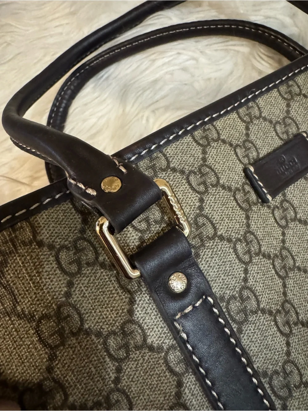 Gucci Beige and Brown GG Canvas Tote